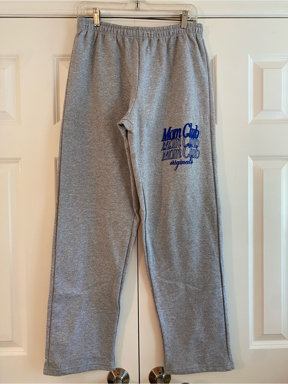 Slyfox Threads Gray Sweatpants with Blue Logo size L